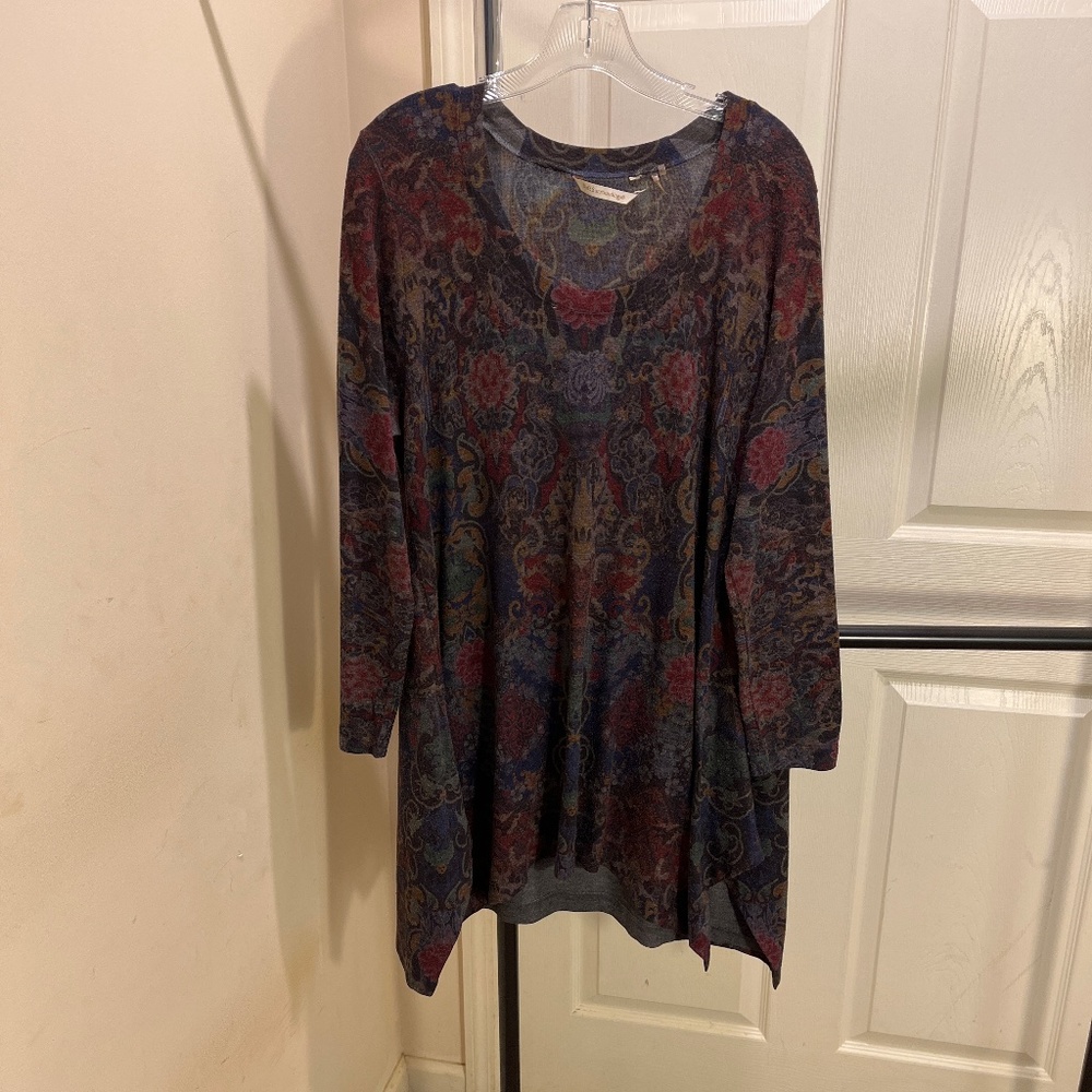 Tapestry print tunic
